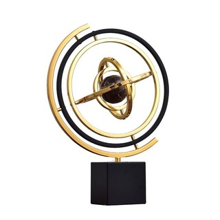 Mô hình Quả Địa cầu Myd.23 Chất liệu hợp kim đá cẩm thạch đế xoay 360 độ Cao cấp Decor Bàn làm việc Văn phòng