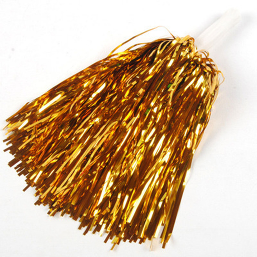 Sống động| Foil Pom Poms Fluffy Cheerleader Phụ kiện lấp lánh và tỏa sáng với 2 chiếc Pompoms cổ vũ Hoàn hảo cho các sự kiện thể thao và đạo cụ bầu không khí khiêu vũ Chống trượt cho Ultimate