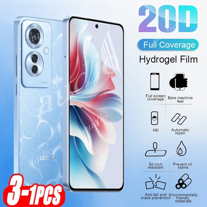 3 Miếng Dán Hydrogel Bảo Vệ Toàn Diện 20D Cho Oppo Reno 11 F 11F 5G 2024 Miếng Dán Bảo Vệ Màn Hình Không Kính Cho Oppo Reno11 F Reno11F OppoReno11F 5G