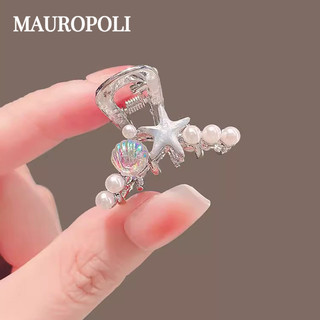 Mauropoli [Hàng có sẵn] Blue Ocean ~ Kẹp ngọc trai đuôi cá nguyên bản Tính khí nhỏ Nổ Kẹp cá mập cao cấp nhỏ tinh tế