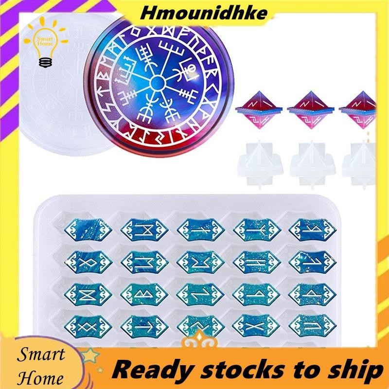 [Hmou] 3 Bộ Khuôn Nhựa Bói toán Rune Coaster, Bộ Rune Khuôn Rune ...