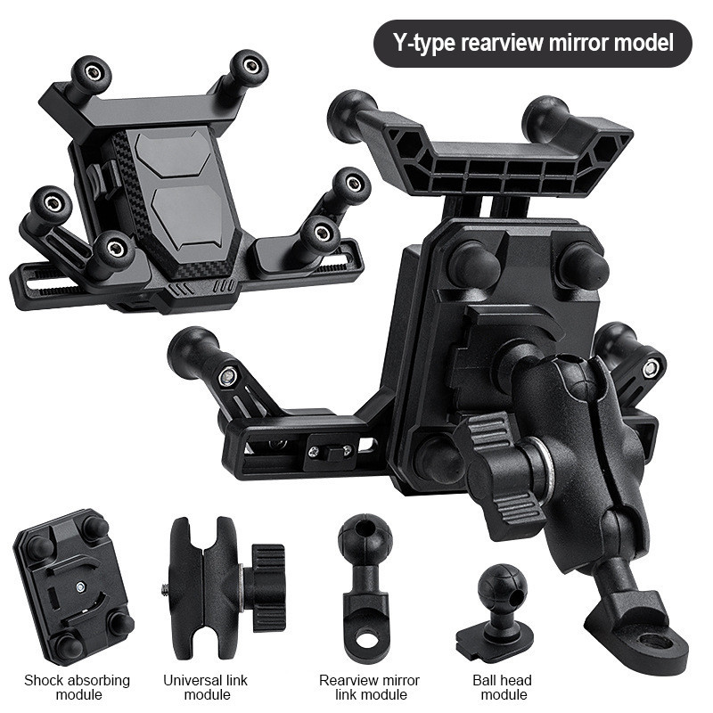 kẹp điện thoại xe máy SEAMETAL Giá đỡ điện thoại xe máy Xoay 360 độ Giảm xóc Giá đỡ điện thoại di động phù hợp với 4-7 inch