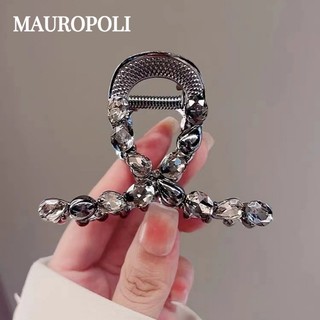 Mauropoli [Sẵn Sàng] Kẹp Tóc Màu Đen Tinh Tế Sang Trọng Ánh Sáng Cao Cấp Kẹp Tóc Nửa Tie Kẹp Tóc Mặt Sau Tấm Phụ Kiện Tóc Kẹp Cá Mập Mũ Đội Đầu