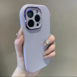 Ốp điện thoại silicon hình bầu dục khung kim loại sang trọng cho iPhone15 Pro MAX 14 13 12 11 Pro MAX IXS MAX XR XS 7 8 G 7 8 Plus camera chống sốc Vỏ mềm dạng lỏng được bảo vệ hoàn toàn