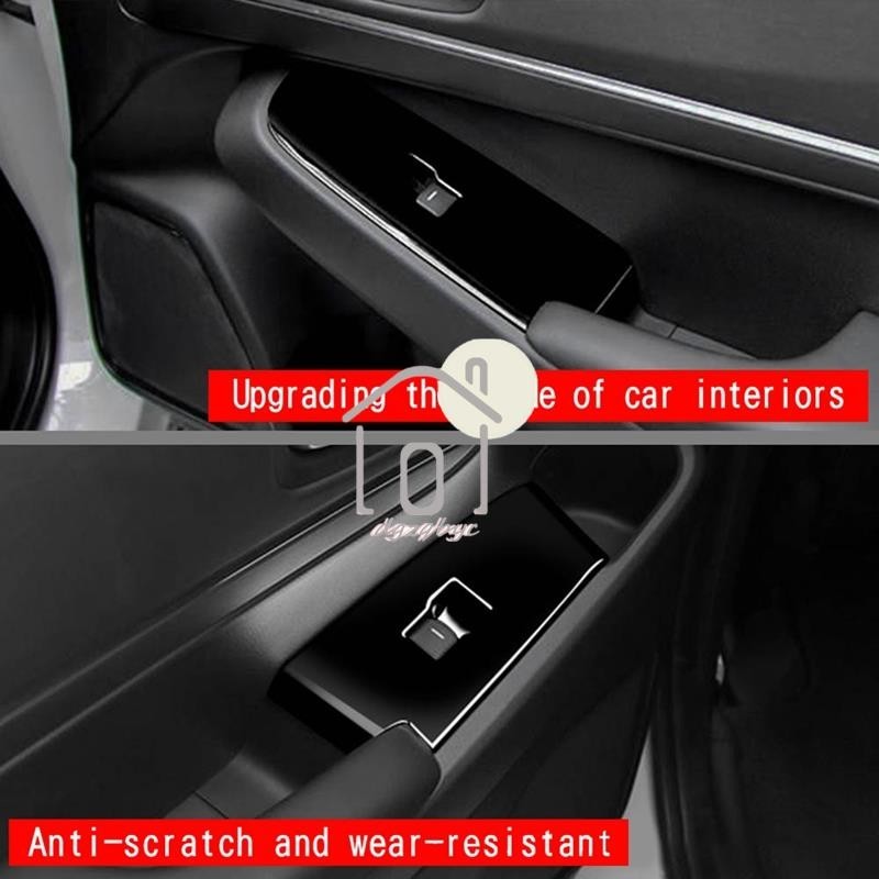 [Dgzqbyc] Cửa sổ ô tô Kính nâng Nút công tắc Viền Tay vịn cửa Bảng điều khiển cho Honda HRV HR-V Vezel 2021 2022 LHD