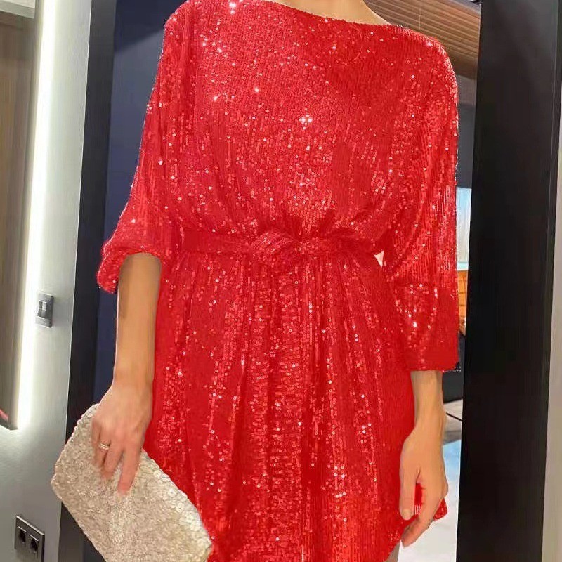 A.t.a Váy sequin dự tiệc ngày lễ Váy nhỏ