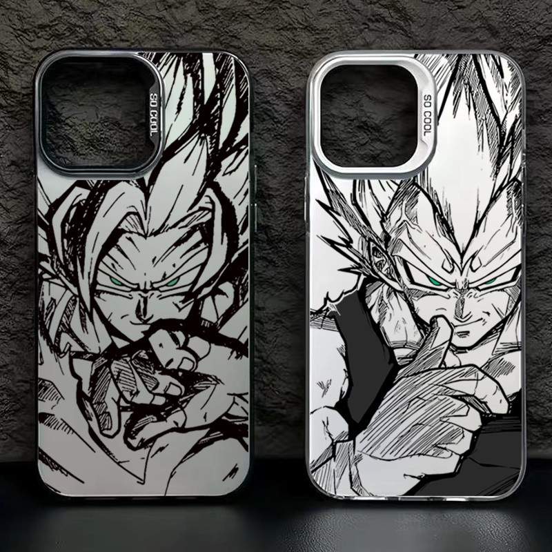 Ốp Lưng Cho Xiaomi Redmi Note 14 13 12 Pro Plus 5G 4G 12S 11S 11 10S 10 Redmi 13C 12C 4G Anime Phổ Biến Goku Sang Trọng Mạ Bạc Bên Trong Bìa Cứng