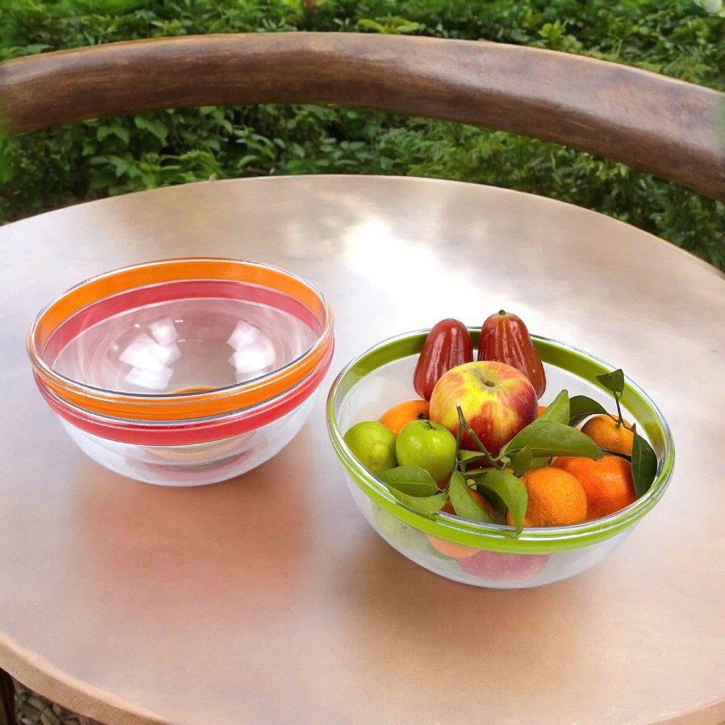 Thố Nhựa 2 Màu Vinh Nam Plastic Thiết Kế Trong Suốt Sang Trọng Đựng Thực Phẩm An Toàn Mã 139 - 140