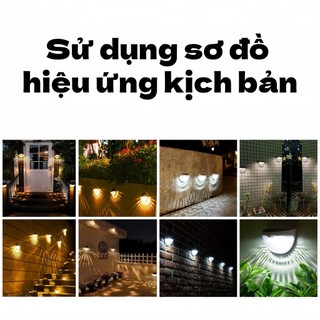Đèn LED trang trí năng lượng mặt trời cho cầu thang, lan can sân vườn, ban công, hàng rào. Chống mưa và bền.