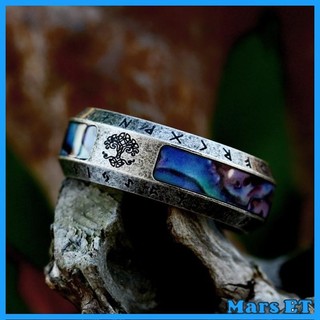 Marset Phong cách cổ điển Bắc Âu Vikinged Yggdras Nhẫn dành cho nam Thiết kế nút thắt Celticed