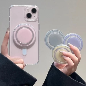 Hàn Quốc Đơn Giản Màu Trơn Có Thể Gập Lại Cho Điện Thoại Từ Tính Magsafe Griptok Grip Tok Đứng Cho IPhone Sạc Không Dây Hộp Đựng