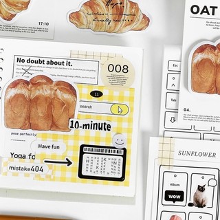 COLO Nhỏ Adheive Note 30 Tờ Miếng Lót Cà Phê Bánh Mì Theo Chủ Đề Ghi Chú Túi Giấy Notepad Nhắc Nhở Trên Sổ Tay Người Lập Kế Hoạch Calend