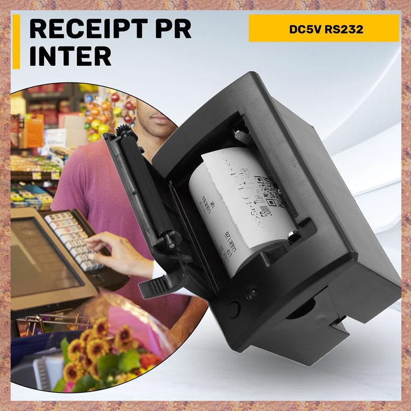 Máy in nhiệt hóa đơn nhúng Mini 58Mm Rs232 hỗ trợ in chữ số / Pos (R F C V)