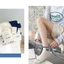 Vớ tất cổ trung nam nữ trắng kem, xanh đen sọc chữ