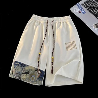 Gấu Khâu Quần Short Nam Mới Phong Cách Trung Hoa Thêu Dạo Phố Rời Size Lớn Thiếu Niên Năm Điểm Quần Thể Thao Thường Ngày 223R