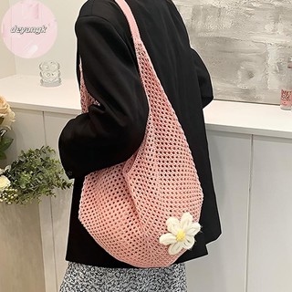 Túi xách nữ deyangk Phong cách Hàn Quốc Túi Tote đeo vai phong cách lười biếng Dệt kim hoa rỗng VN
