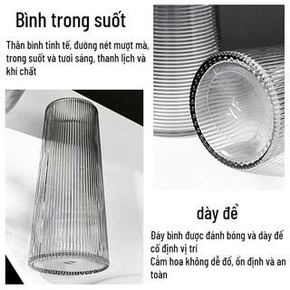 Bình hoa lọ hoa Thủy Tinh cổ Viền  Vàng Bunnies Trang Trí Phòng Khách Cắm hoa Tươi sang trọng đơn giản