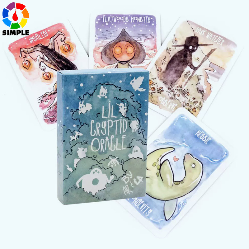 thumbnail image 2 of Vintage Style Tarot Cards Lil Cryptid Oracle Tarot Cards - Whimsical Vintage Deck For Beginners & Expert Readers Oracle Deck 2 of 9