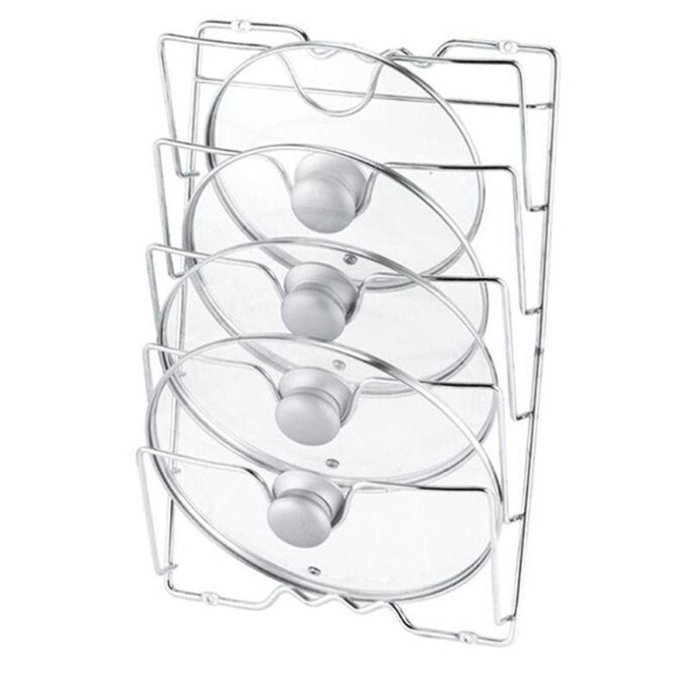 Giá đỡ nắp YMIFI, Giá đỡ nắp chậu tiết kiệm không gian treo tường, Giá đựng đồ nhà bếp treo đa chức năng