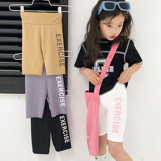 Mùa Hè Trẻ Em Bé Gái Mỏng Mỏng Quần Legging Ngắn Bé Gái Phù Hợp Với Đàn Hồi Trẻ Em Đi Xe Đạp Quần Bé Gái Cá Mập