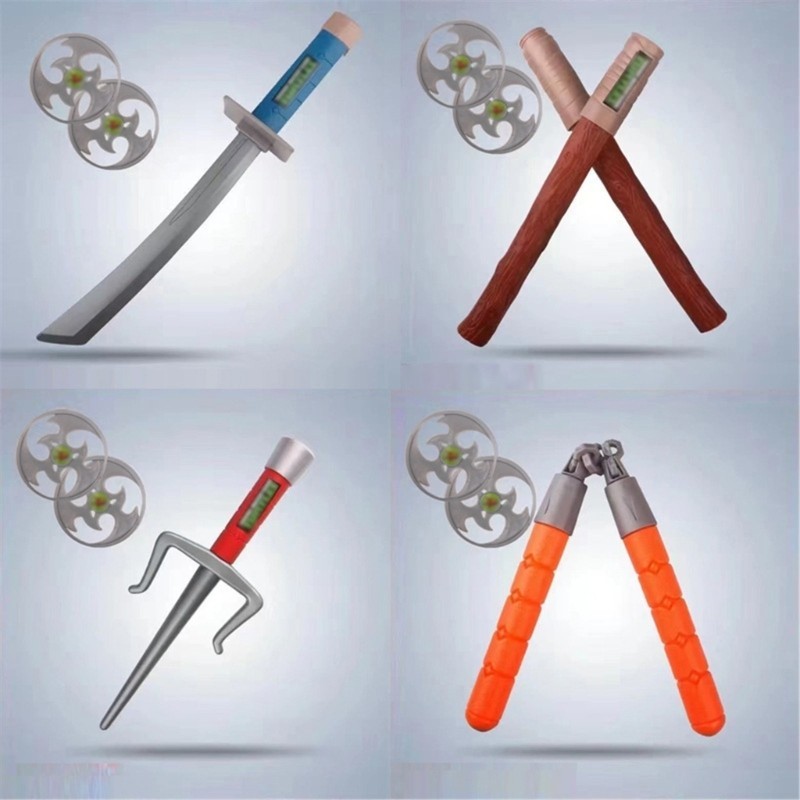 Dasbsug 2 3 Ninja Rùa Trang Phục Phụ Kiện Nĩa Vũ Khí Halloween Lạ Mắt Bộ Siêu Anh Hùng Trang Phục Hóa Trang Cho K