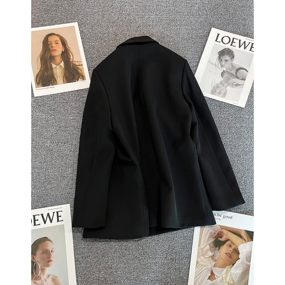 Nữ Tay Dài Màu Hồng Chắc Chắn Blazer Nữ Công Sở Nữ OL Phù Hợp Với Công Sở Áo Khoác Ngoài Đồng Phục