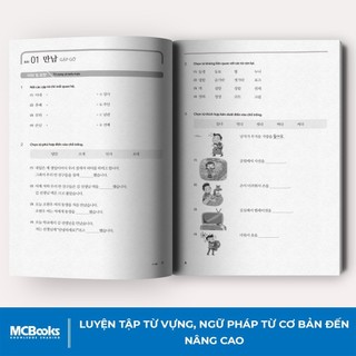 Sách - Sách Bài Tập Tiếng Hàn Tổng Hợp Dành Cho Người Việt Nam Sơ Cấp 2 - Có Giải Đáp Chi Tiết