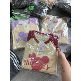25-45kg Bộ gấu in nổi Mickey size đại cho bé gái, bộ cotton cho bé gái, đồ bộ cho bé size đại