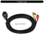 BTM S Video 10Pin Mini DIN đến 3RCA Độ bền cáp mở rộng Dễ sử dụng cho những người đam mê rạp hát tại nhà