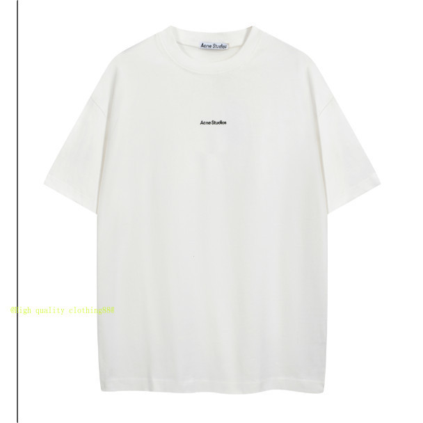 * * * * Chất Lượng Cao * * AC Phong Cách Mới AC Cổ Điển Chữ Đơn Giản Thả Vai Nữ Cotton Nguyên Chất Rời Nam Cặp Đôi Áo Thun Ngắn Tay