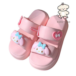 Xixitiao Sanrio Chính Hãng Co-Branded Dễ Thương Giai Điệu Giày Sandal Thời Trang Dép Nữ Mùa Hè Trong Nhà Ngoài Trời Đế Mềm Thoải Mái Flip-F