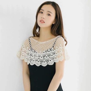 Khăn choàng ren NCE, Khăn choàng ren màu trơn rỗng, Áo kiểu nữ Khăn quàng cổ mùa xuân thu