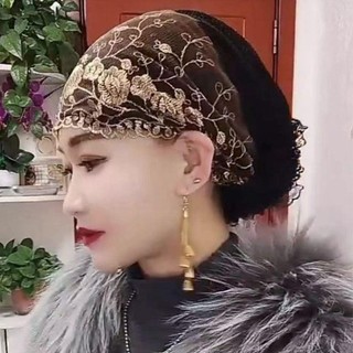Mũ Hồi Giáo HEARLY, Mũ Baotou thêu ren, Mũ cầu nguyện mùa hè bằng vải Cotton dành cho nữ