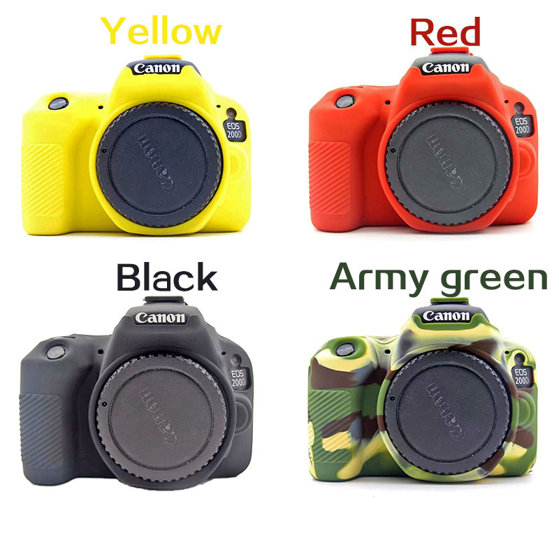 Kinokoo Coque En Silicone Pour Canon EOS 200D/Rebel SL2, Canon EOS Rebel SL3 /EOS 250D Coque En Silicone, Canon EOS 200D II étui De Protection (Blanc