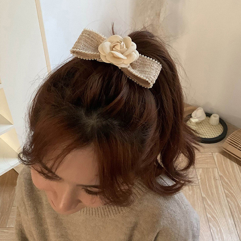 Kẹp tóc nơ nữ Kẹp tóc Camellia