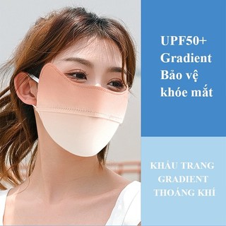 Khẩu trang chống nắng, chống tia UV UPF 50+ MYT Khẩu trang chống nắng bằng lụa lạnh thoáng khí nhanh khô màu gradient