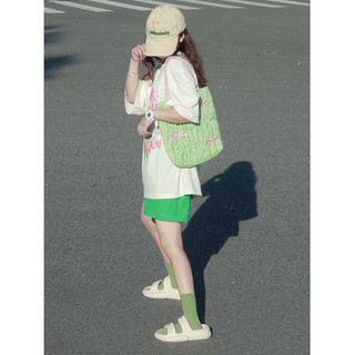 Bộ thun cotton hoa tulip dáng rộng hàng đầu mùa hè
