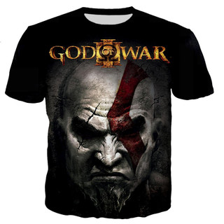 Áo Sơ Mi Quá Khổ Thần Chiến Tranh 3d In Áo nam Thời Trang Áo Thun Trẻ Em Hip Hop Tee Top Áo nam Trò Chơi Tay Ngắn Bé Trai Tee