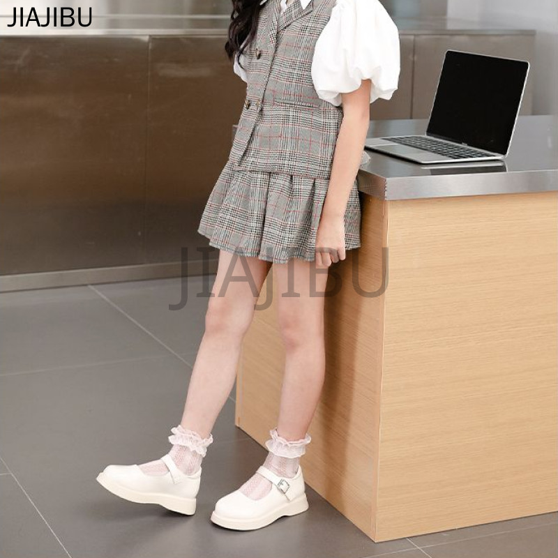 Fashion Kids Shoes Korean Platform Mary Jane Shoes for Kids Girls Giày Da Kiểu Anh Mũi Tròn Phong Cách Retro Giày Trẻ Em Thời Trang Giày Đen Nhật Bản Giày Búp Bê Trẻ Em Beige Girls School Shoes Giày Công Chúa Xinh Xắn Cho Bé Gái Giày Khiêu Vũ Cosplay