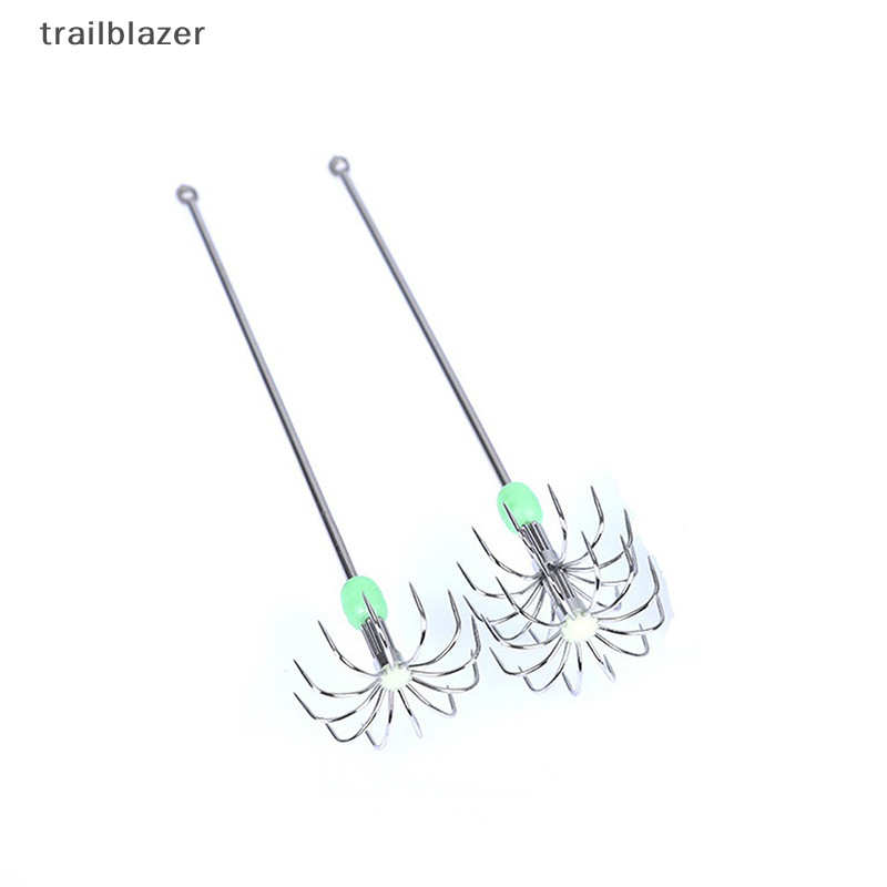 Trailblazer Thép không gỉ Hai Lớp Ô Móc Mực Bạch Tuộc Câu Cá Jig Móc Mới