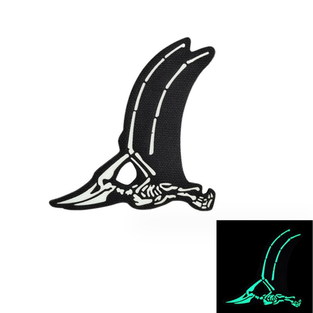 Patch_miếng dán velcro dạ quang_phản quang khủng long _tactical