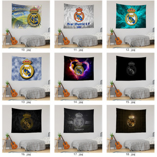Câu lạc bộ bóng đá Real Madrid Tấm thảm Polyester in một mặt Tấm thảm trang trí nội thất (Có kẹp)