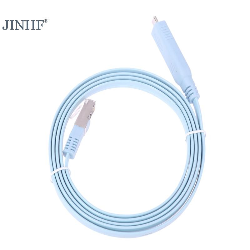 Cáp điều khiển JINHF 1.5m Usb C sang Rj45 Rs232 Bộ chuyển đổi nối tiếp cho bộ định tuyến Rj 45 Cáp dữ liệu Cáp điều khiển Type-C HOT