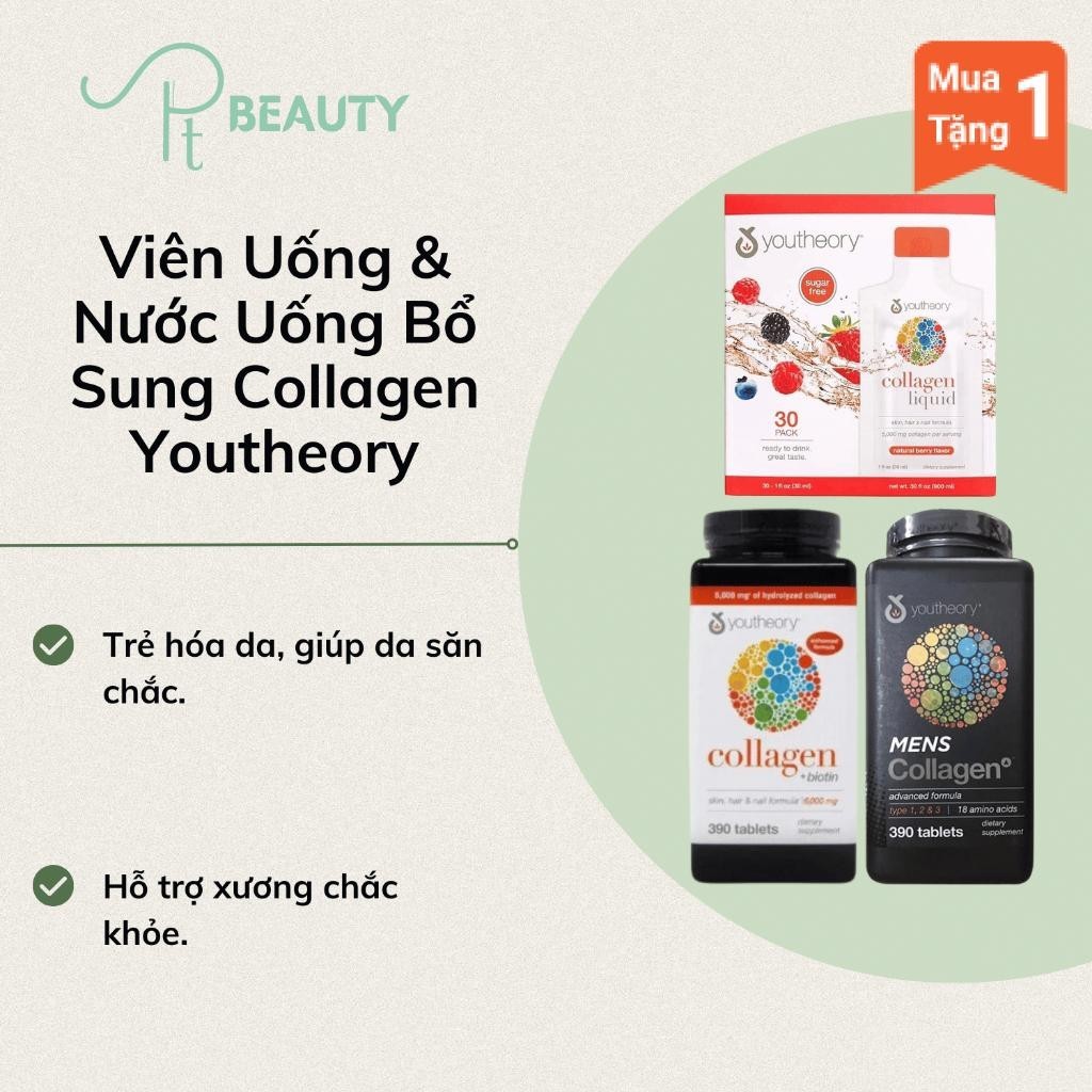 Viên Uống & Nước Uống Youtheory Collagen Mỹ chống lão hóa, đẹp da ...