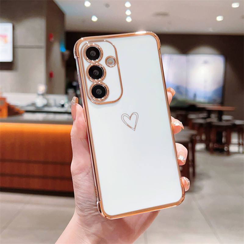 Ốp Điện Thoại Silicon Mềm Mạ Điện Sang Trọng Cho Samsung Galaxy S24 S23 Ultra S24 Plus S21 S20 S23 FE