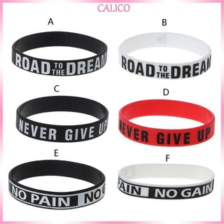 Calico Unisex Vòng Tay Động Lực Đường Đến Giấc Mơ Vòng Tay Dây Cao Su Silicon