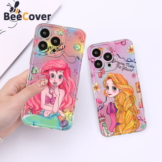Ốp điện thoại mềm trong suốt nàng tiên cá & công chúa Rapunzel cho IPhone 15 14 13 12 11 Pro ProMax XS XR XSmax Mini 7 8 + Plus SE 2020 Vỏ silicon DCT