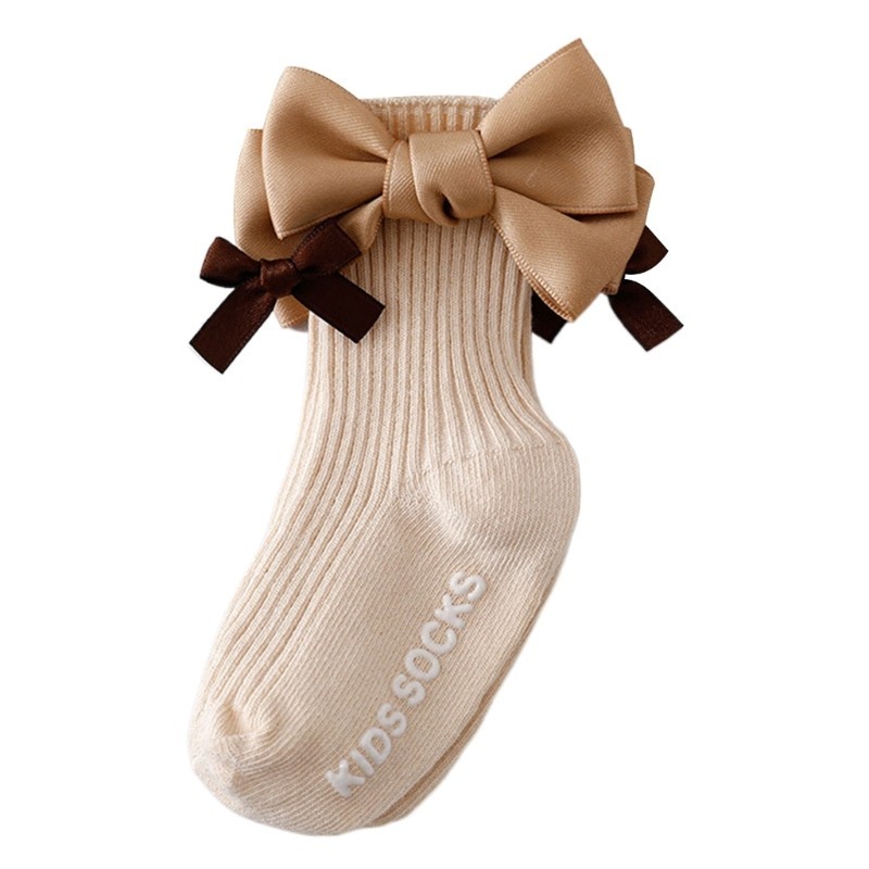 Infant Girl KneeHigh Socks Kids Ribbon Bowknot Socks Fashion Breathable Socks