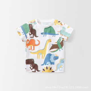 1-15YBoys Áo Trẻ Em Khủng Long Áo Trẻ Em Áo Bé Trai Cotton Tay Ngắn Áo Thun Trẻ Em Thời Trang Quần Áo