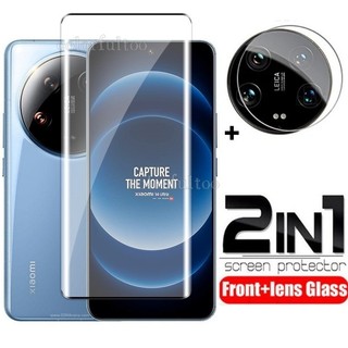 Bảo Vệ Màn Hình 2 TRONG 1 Cho Xiaomi 14 Ultra 5G 14Ultra 14Pro Mi14 Xiomi14 9H Full Cover Kính Cường Lực Bảo Vệ Phim Camera Ống Kính Bảo Vệ Màn Hình Phim